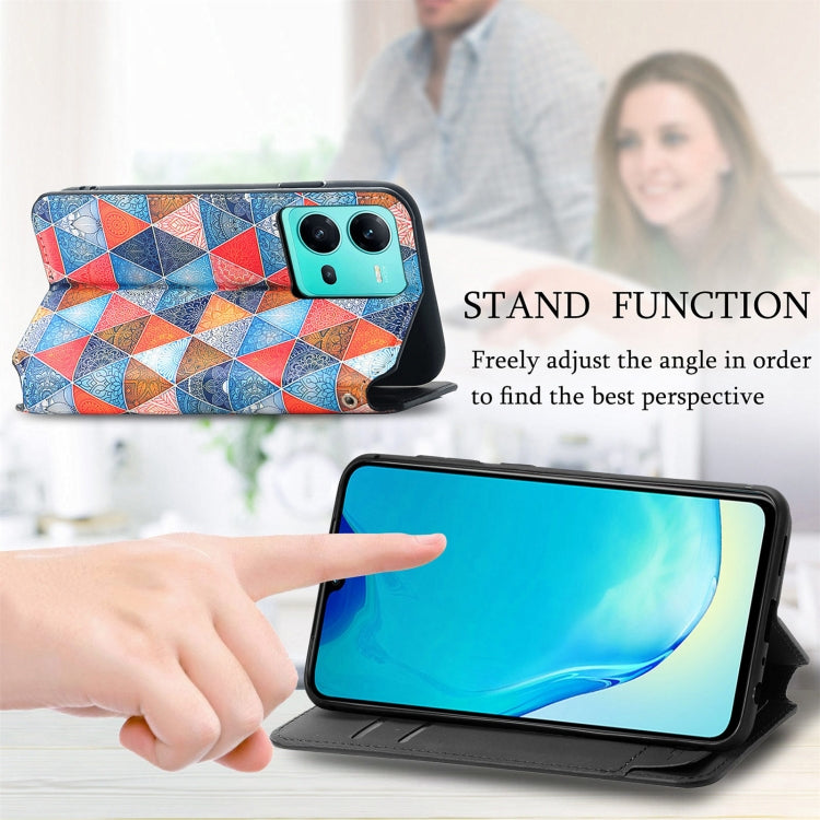 For vivo V25 CaseNeo Colorful Magnetic Leather Phone Case
