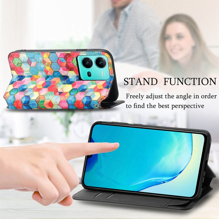 For vivo V25 CaseNeo Colorful Magnetic Leather Phone Case