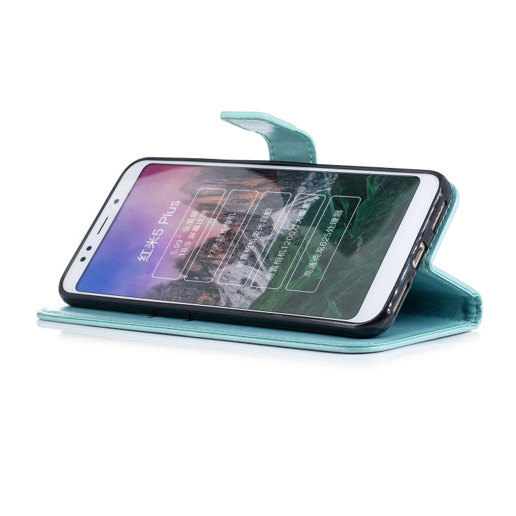 Plum Blossom Pattern Diamond Encrusted Leather Case for Xiaomi Redmi 5 Plus, with Holder & Card Slots