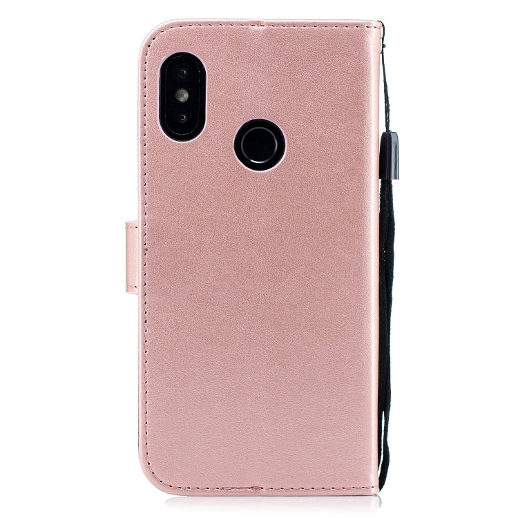 Plum Blossom Pattern Diamond Encrusted Leather Case for Xiaomi Redmi 6 Pro ,with Holder & Card Slots