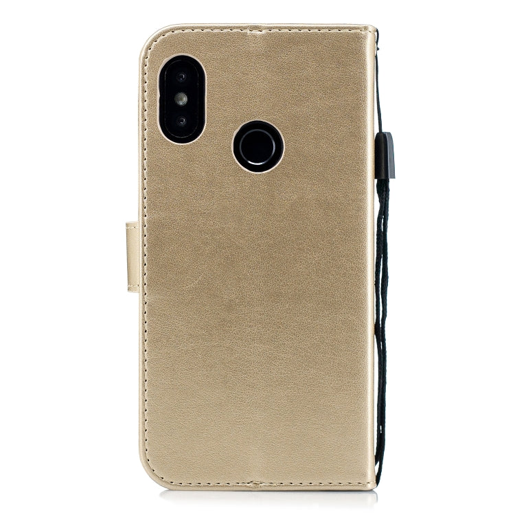 Plum Blossom Pattern Diamond Encrusted Leather Case for Xiaomi Redmi 6 Pro ,with Holder & Card Slots