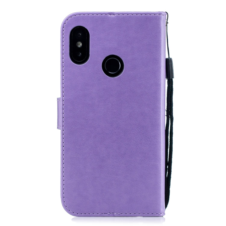 Plum Blossom Pattern Diamond Encrusted Leather Case for Xiaomi Redmi 6 Pro ,with Holder & Card Slots