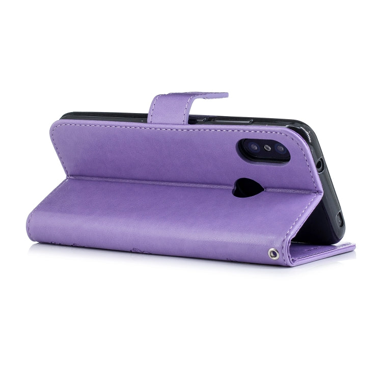 Plum Blossom Pattern Diamond Encrusted Leather Case for Xiaomi Redmi 6 Pro ,with Holder & Card Slots