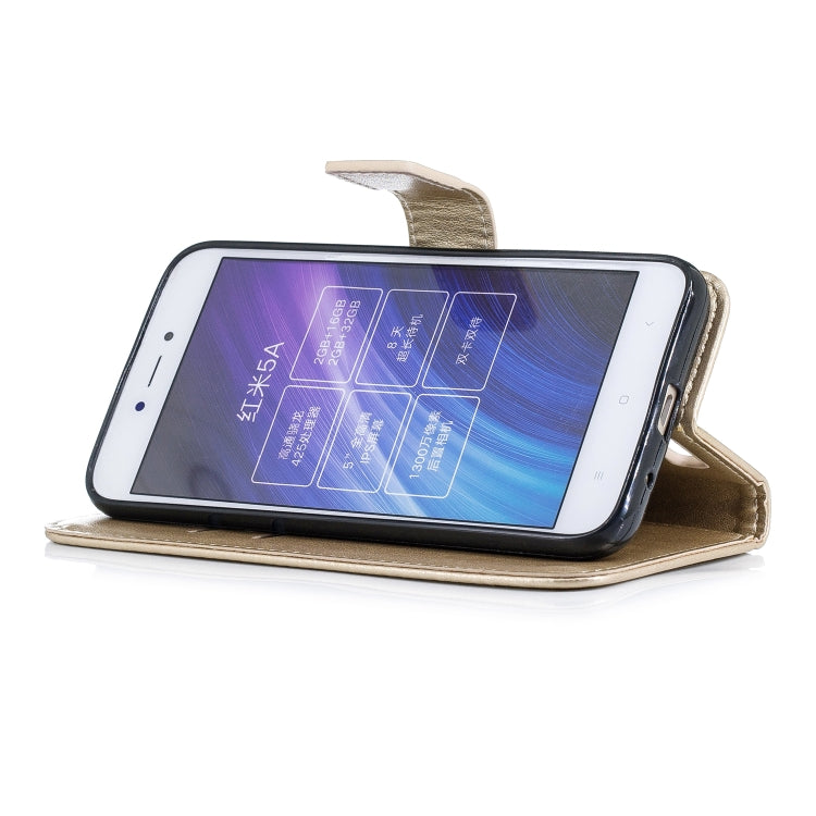 Plum Blossom Pattern Diamond Encrusted Leather Case for Xiaomi Redmi 5A , with Holder & Card Slots