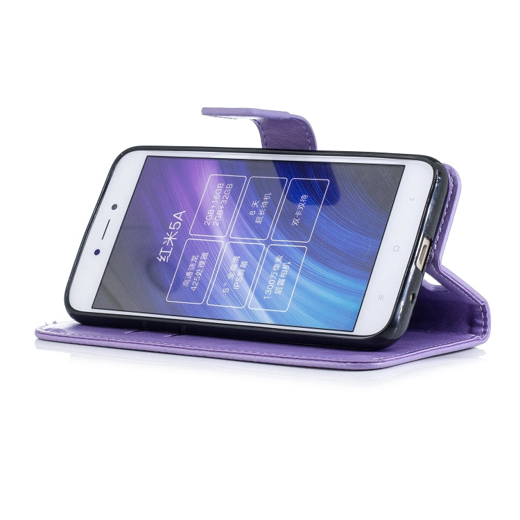 Plum Blossom Pattern Diamond Encrusted Leather Case for Xiaomi Redmi 5A , with Holder & Card Slots