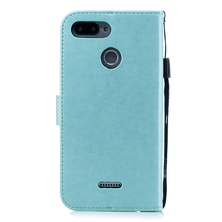 Plum Blossom Pattern Diamond Encrusted Leather Case for Xiaomi Redmi 6 ,with Holder & Card Slots