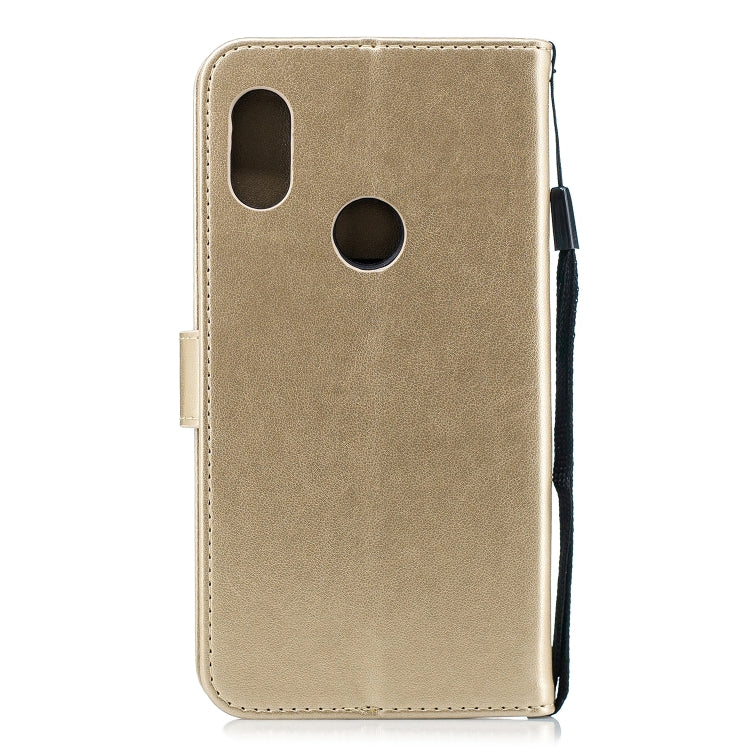 Plum Blossom Pattern Diamond Encrusted Leather Case for Xiaomi Redmi Note 6 ,with Holder & Card Slots