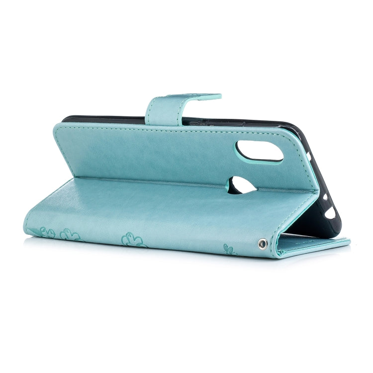 Plum Blossom Pattern Diamond Encrusted Leather Case for Xiaomi Redmi Note 6 ,with Holder & Card Slots