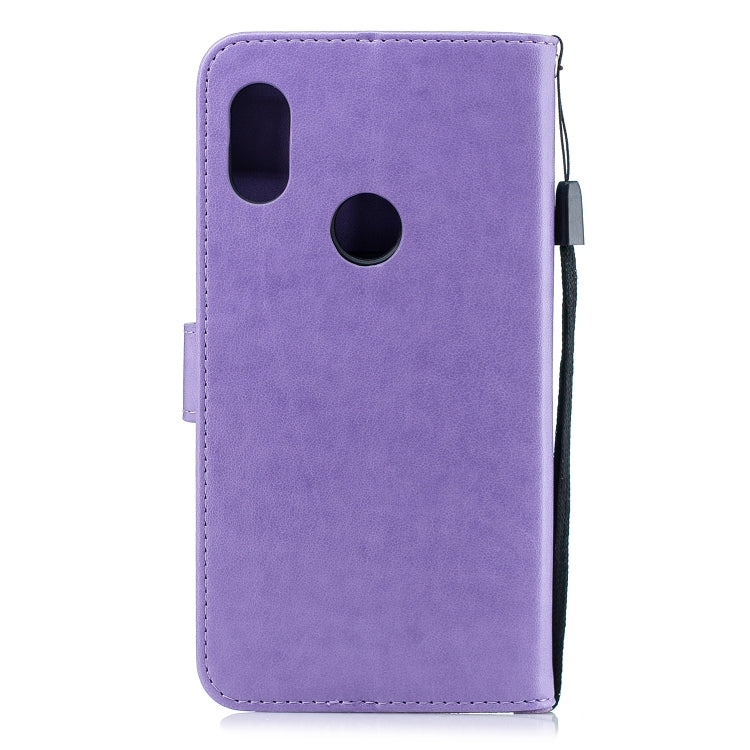 Plum Blossom Pattern Diamond Encrusted Leather Case for Xiaomi Redmi Note 6 ,with Holder & Card Slots
