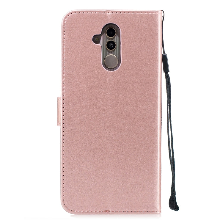 Plum Blossom Pattern Diamond Encrusted Leather Case for Huawei Mate 20 Lite with Holder & Card Slots