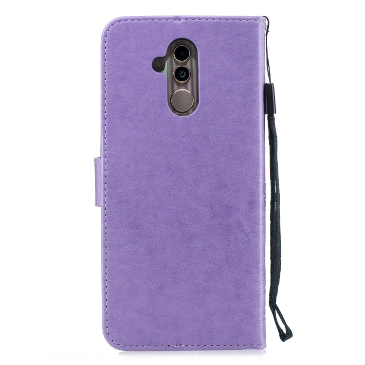 Plum Blossom Pattern Diamond Encrusted Leather Case for Huawei Mate 20 Lite with Holder & Card Slots