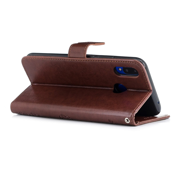 Plum Blossom Pattern Diamond Encrusted Leather Case for HUAWEI Nova3 ,with Holder & Card Slots