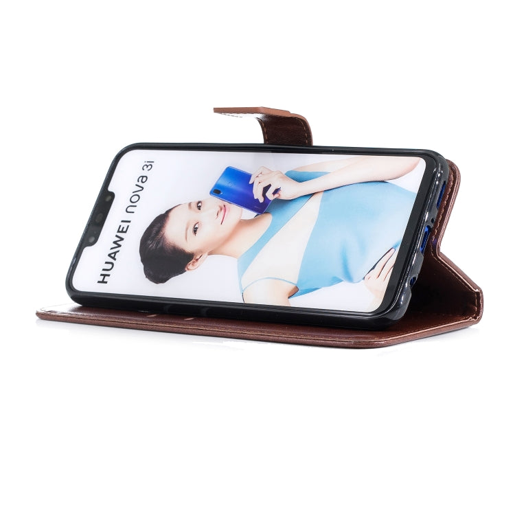 Plum Blossom Pattern Diamond Encrusted Leather Case for HUAWEI Nova3 ,with Holder & Card Slots