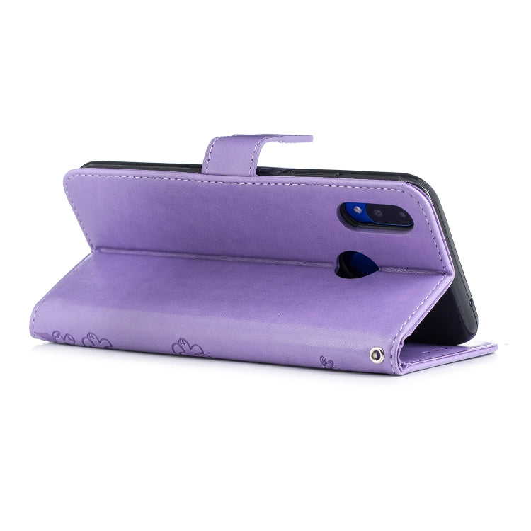 Plum Blossom Pattern Diamond Encrusted Leather Case for HUAWEI Nova3 ,with Holder & Card Slots