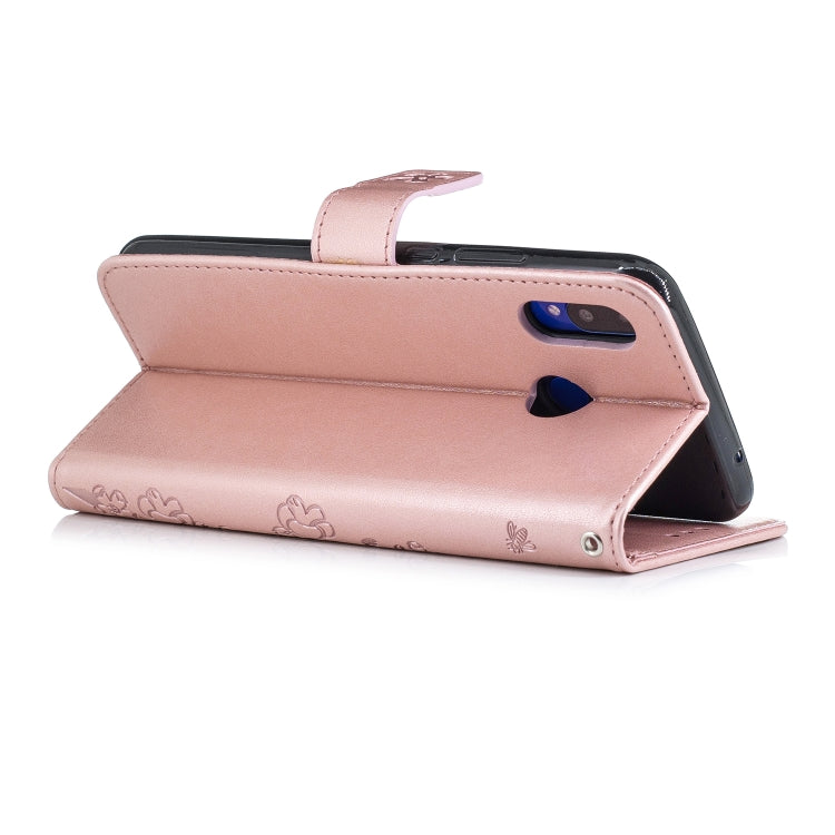 Plum Blossom Pattern Diamond Encrusted Leather Case for HUAWEI Nova3i / P Smart+ , with Holder & Card Slots