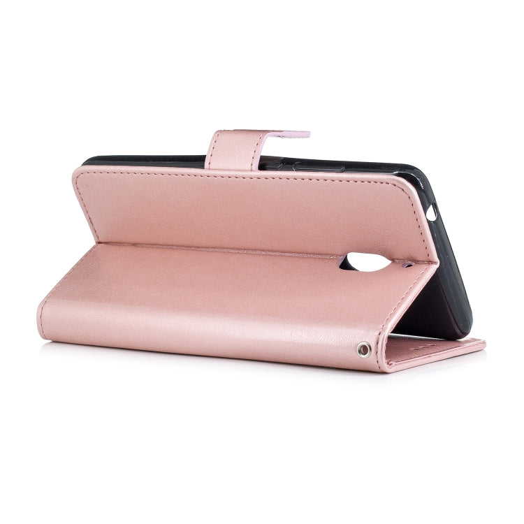 Plum Blossom Pattern Diamond Encrusted Leather Case for Nokia 2.1 ,with Holder & Card Slots