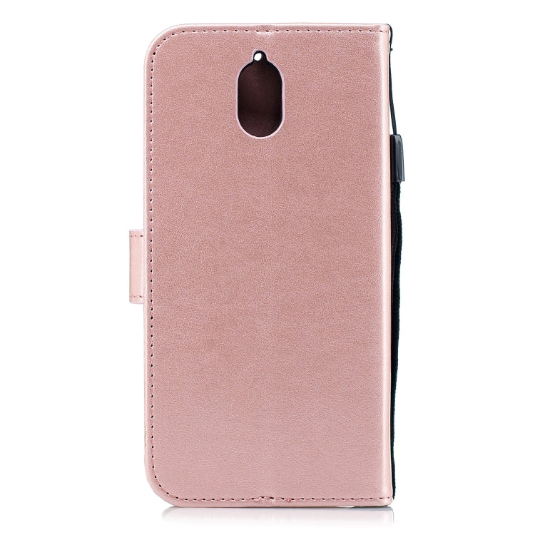 Plum Blossom Pattern Diamond Encrusted Leather Case for Nokia 3.1 , with Holder & Card Slots