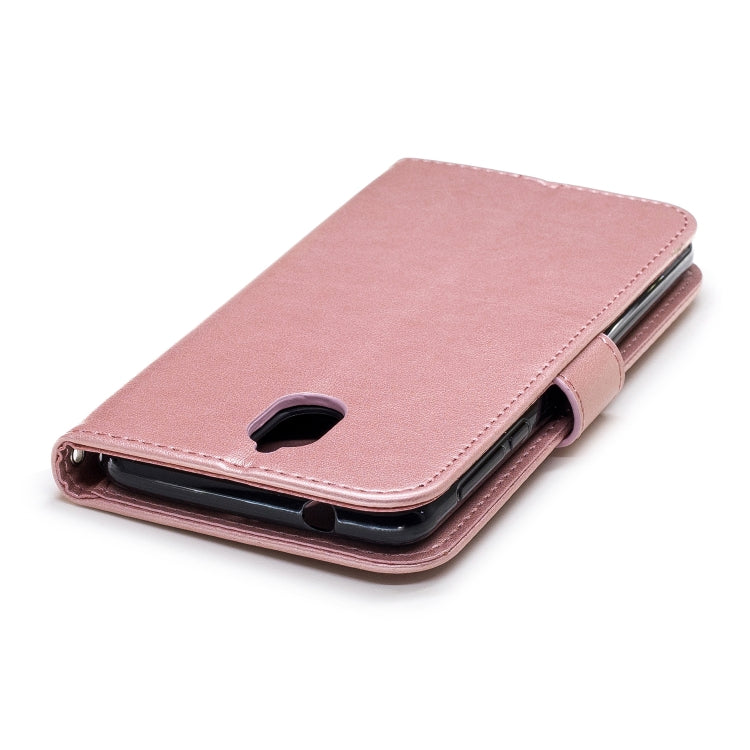 Plum Blossom Pattern Diamond Encrusted Leather Case for Nokia 3.1 , with Holder & Card Slots