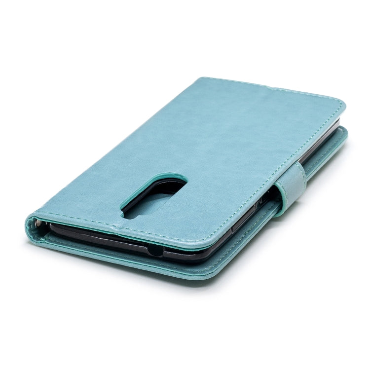 Plum Blossom Pattern Diamond Encrusted Leather Case for Nokia 5.1 ,with Holder & Card Slots