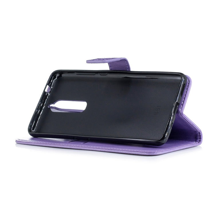 Plum Blossom Pattern Diamond Encrusted Leather Case for Nokia 5.1 ,with Holder & Card Slots