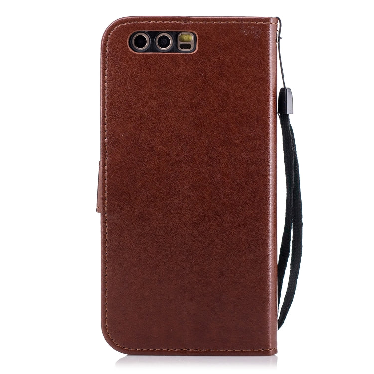 Plum Blossom Pattern Diamond Encrusted Leather Case for Huawei Honor 9 , with Holder & Card Slots