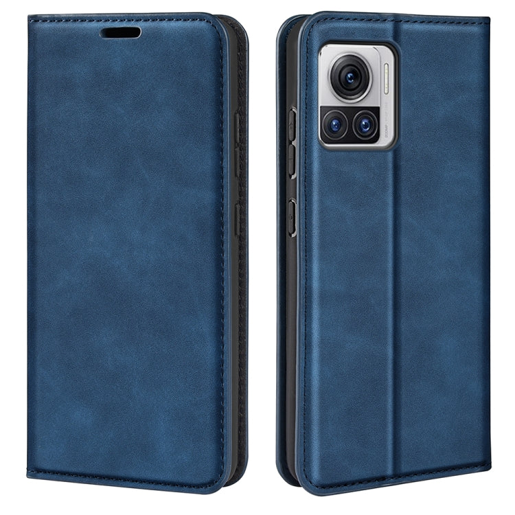 For Motorola Moto X30 Pro Retro-skin Magnetic Suction Leather Phone Case