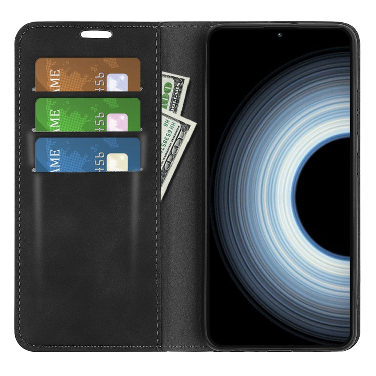 For Xiaomi 12T / 12T Pro / Redmi K50 Ultra Retro-skin Magnetic Suction Leather Phone Case