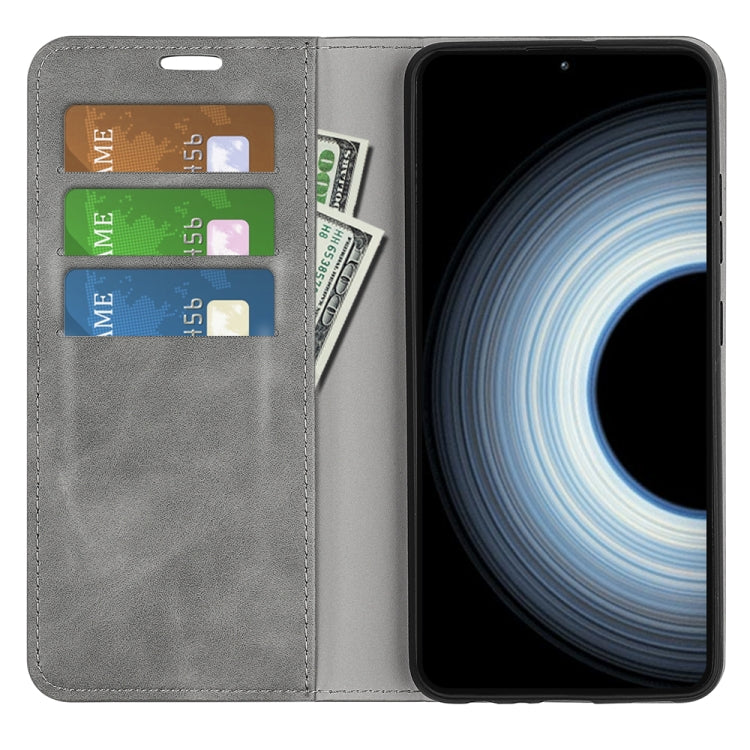 For Xiaomi 12T / 12T Pro / Redmi K50 Ultra Retro-skin Magnetic Suction Leather Phone Case