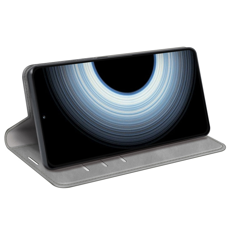 For Xiaomi 12T / 12T Pro / Redmi K50 Ultra Retro-skin Magnetic Suction Leather Phone Case