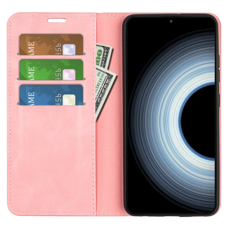 For Xiaomi 12T / 12T Pro / Redmi K50 Ultra Retro-skin Magnetic Suction Leather Phone Case