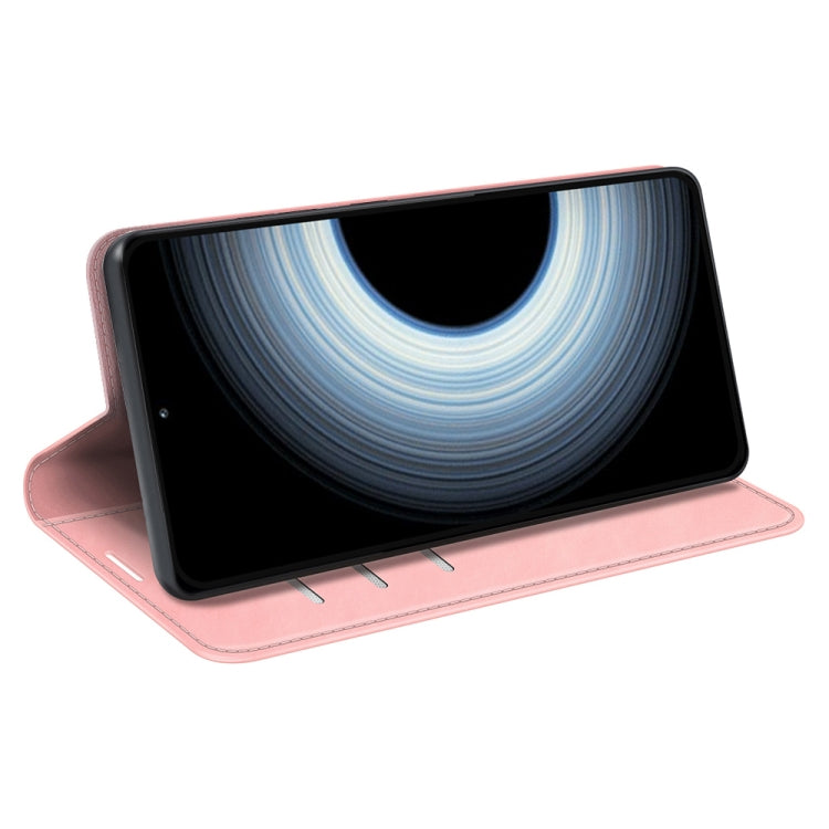 For Xiaomi 12T / 12T Pro / Redmi K50 Ultra Retro-skin Magnetic Suction Leather Phone Case