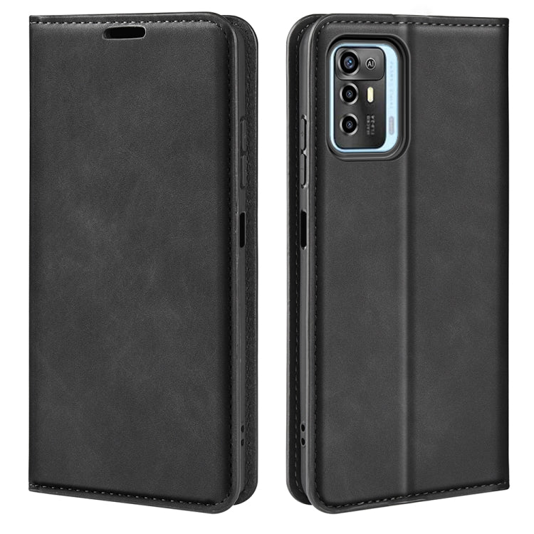 For ZTE Blade A72 5G Retro-skin Magnetic Suction Leather Phone Case