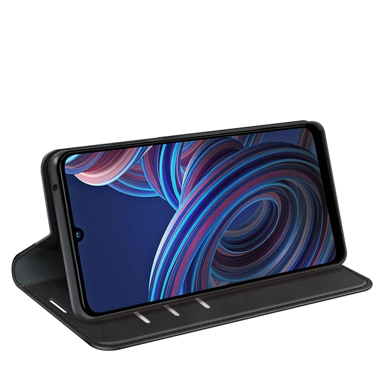 For ZTE Blade A72 5G Retro-skin Magnetic Suction Leather Phone Case