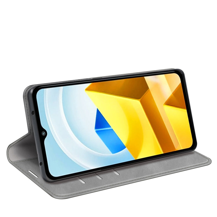 For Xiaomi Poco M5 4G Retro-skin Magnetic Suction Leather Phone Case