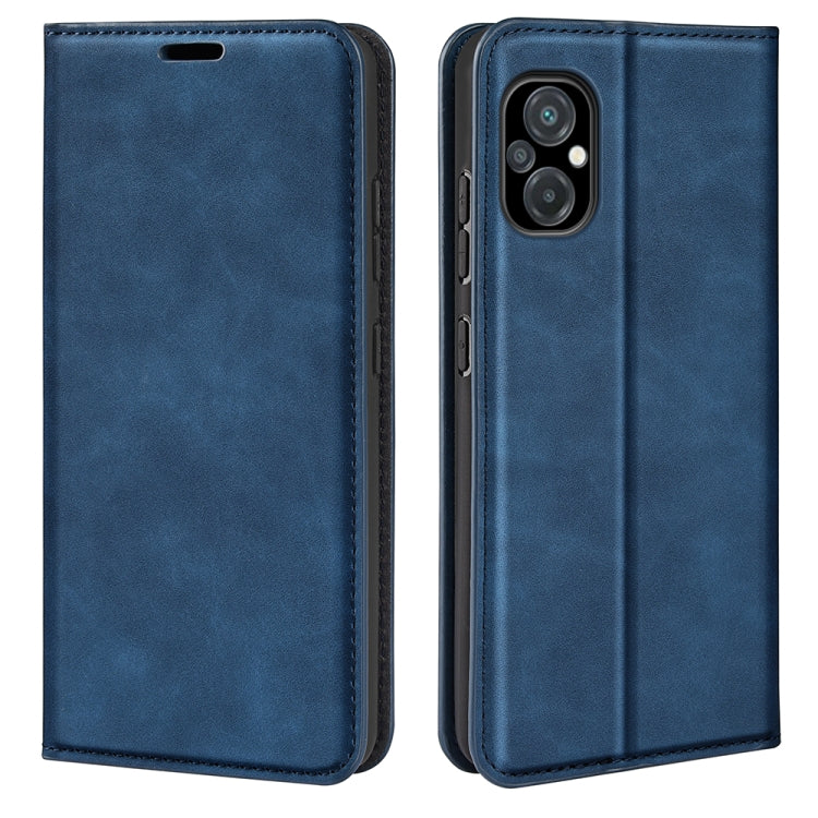 For Xiaomi Poco M5 4G Retro-skin Magnetic Suction Leather Phone Case