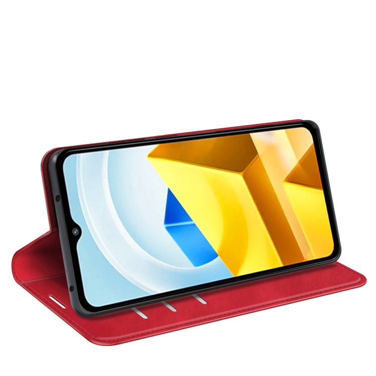 For Xiaomi Poco M5 4G Retro-skin Magnetic Suction Leather Phone Case