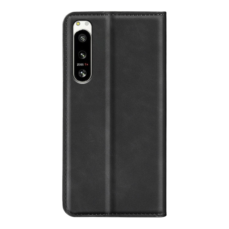 For Sony Xperia 5 IV Retro-skin Magnetic Suction Leather Phone Case