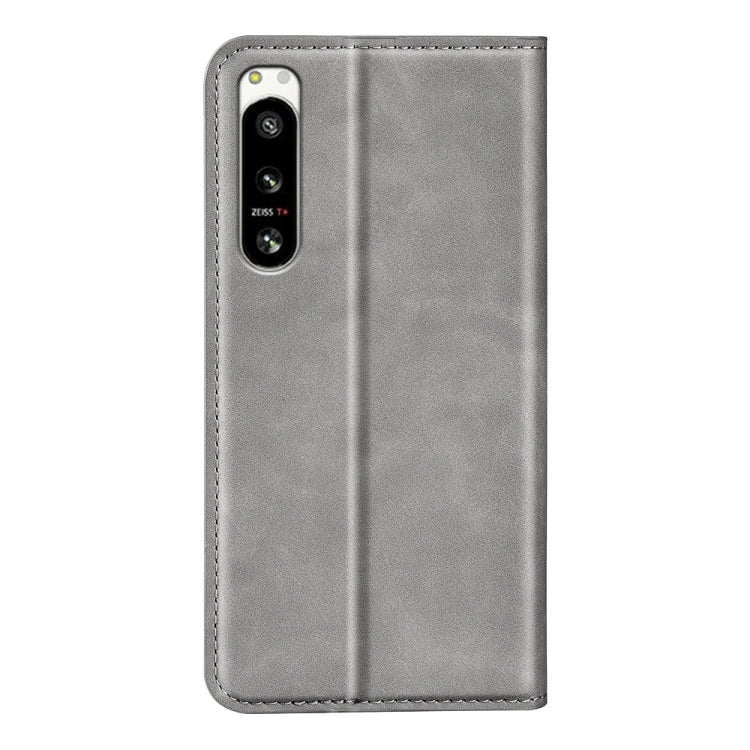 For Sony Xperia 5 IV Retro-skin Magnetic Suction Leather Phone Case