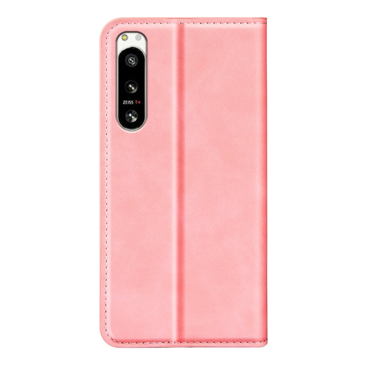 For Sony Xperia 5 IV Retro-skin Magnetic Suction Leather Phone Case