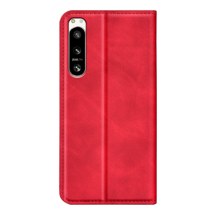 For Sony Xperia 5 IV Retro-skin Magnetic Suction Leather Phone Case