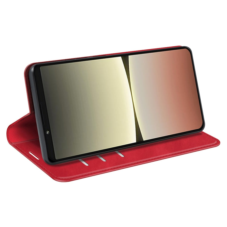 For Sony Xperia 5 IV Retro-skin Magnetic Suction Leather Phone Case