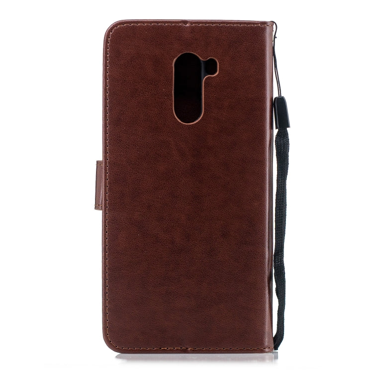 Plum Blossom Pattern Diamond Encrusted Leather Case for Xiaomi Pocophone F1 ,with Holder & Card Slots