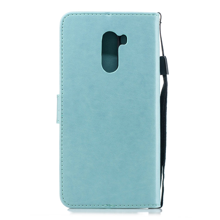 Plum Blossom Pattern Diamond Encrusted Leather Case for Xiaomi Pocophone F1 ,with Holder & Card Slots