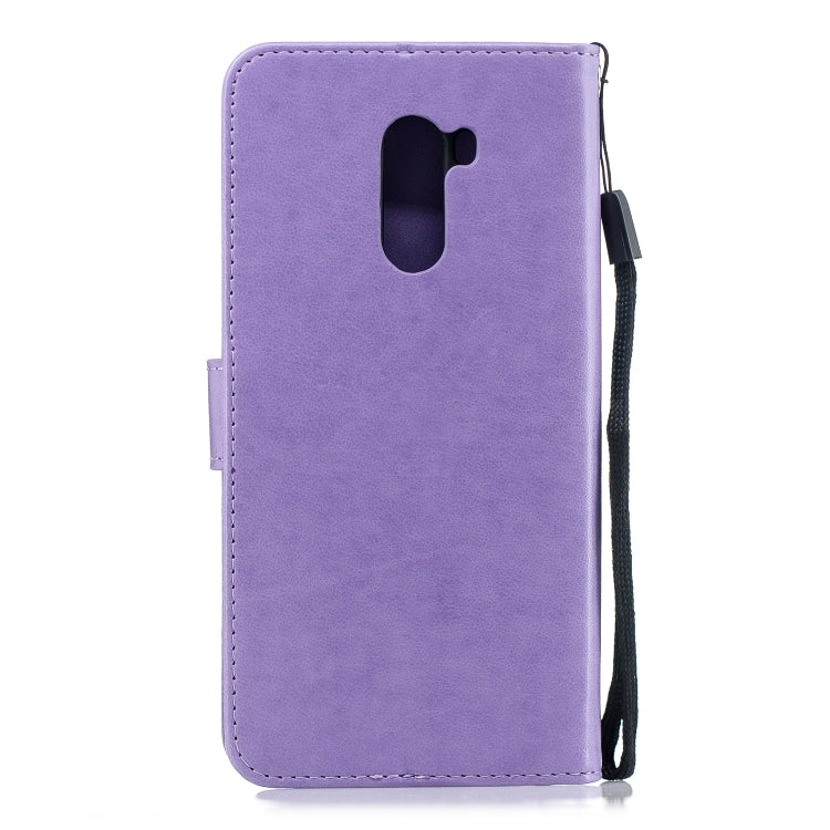 Plum Blossom Pattern Diamond Encrusted Leather Case for Xiaomi Pocophone F1 ,with Holder & Card Slots