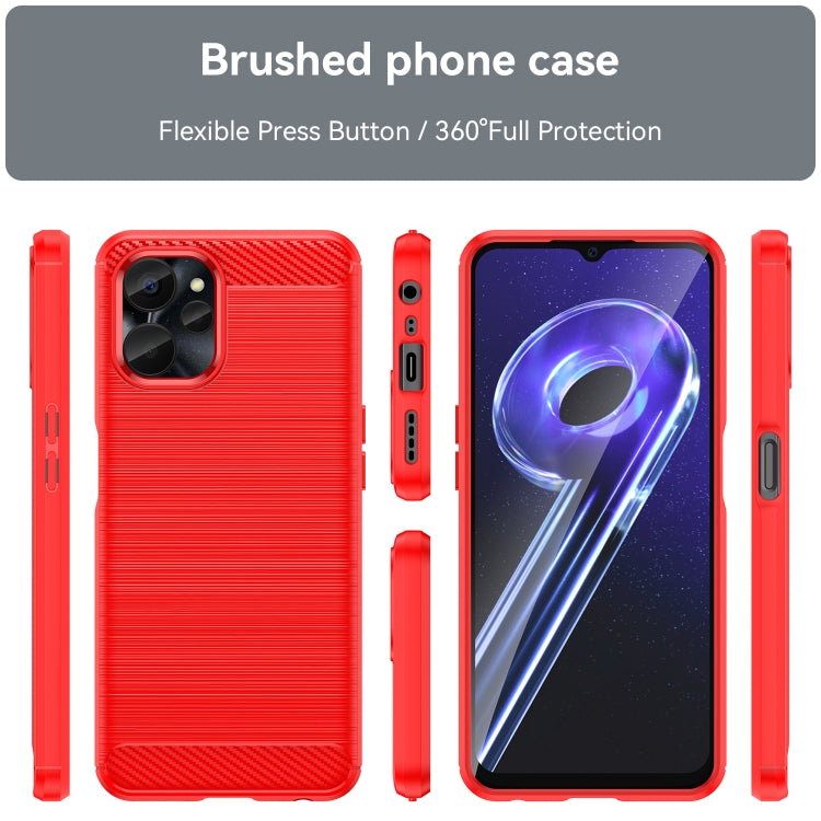 For Realme 10 5G Brushed Texture Carbon Fiber TPU Phone Case
