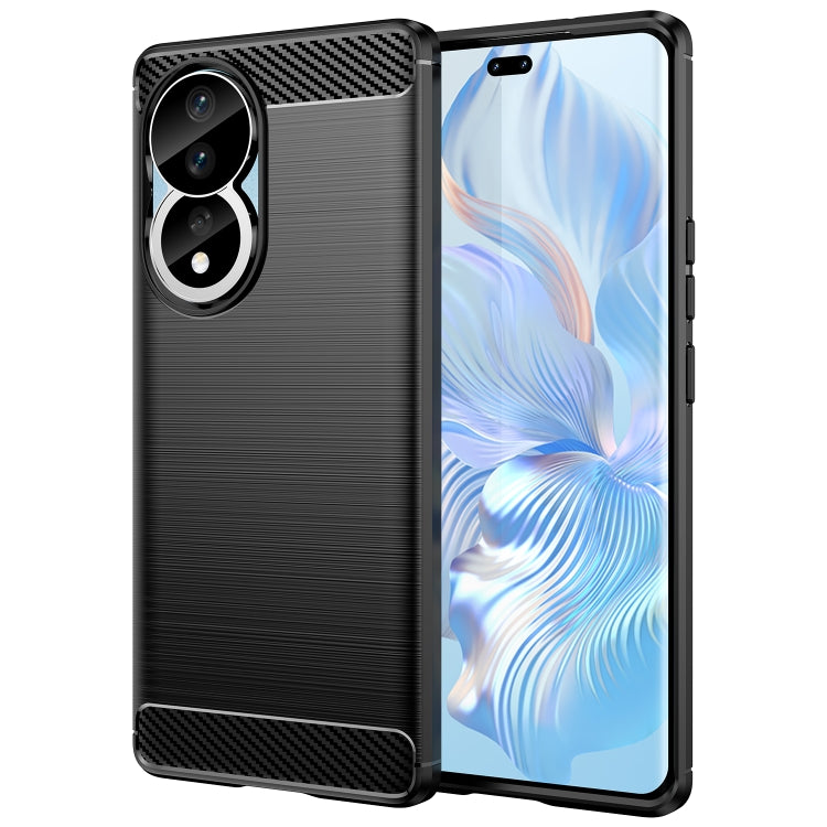 For Honor 80 5G Brushed Texture Carbon Fiber TPU Phone Case