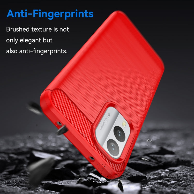 For Nokia X30 5G Brushed Texture Carbon Fiber TPU Phone Case