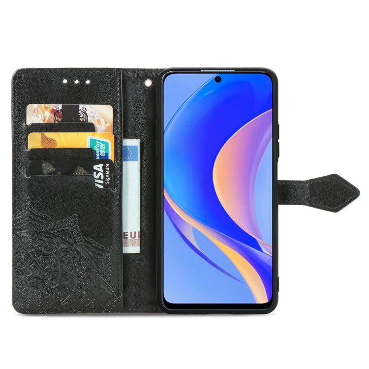 For Huawei Nova Y90 Mandala Flower Embossed Leather Phone Case