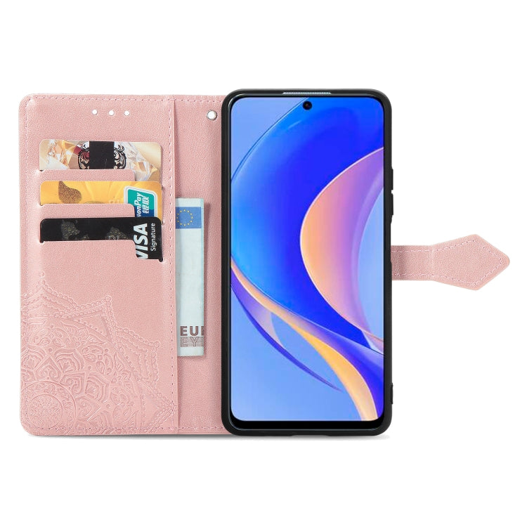 For Huawei Nova Y90 Mandala Flower Embossed Leather Phone Case