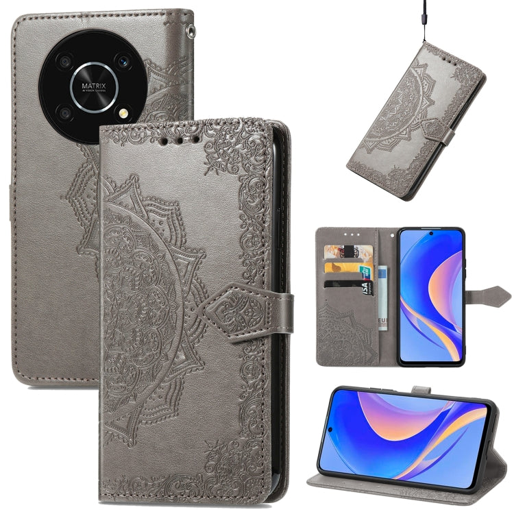 For Huawei Nova Y90 Mandala Flower Embossed Leather Phone Case